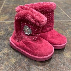 Toddler faux fur boots